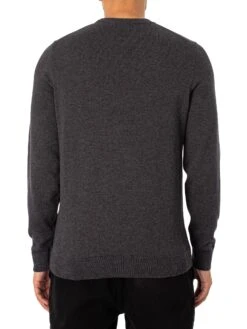 HUGO San Cassius Knit Sweater - Dark Grey -Standout Fashion Shop 48559c