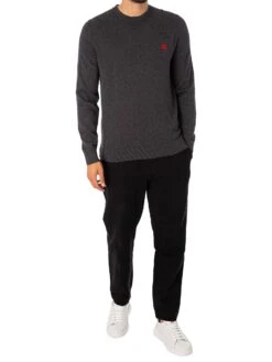 HUGO San Cassius Knit Sweater - Dark Grey -Standout Fashion Shop 48559e