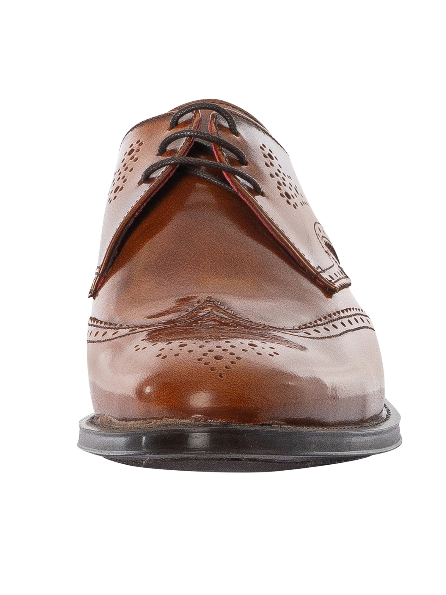 Jeffery West Derby Brogue Leather Shoes - Honey 4 Jeffery West Derby Brogue Leather Shoes - Honey - Image 4