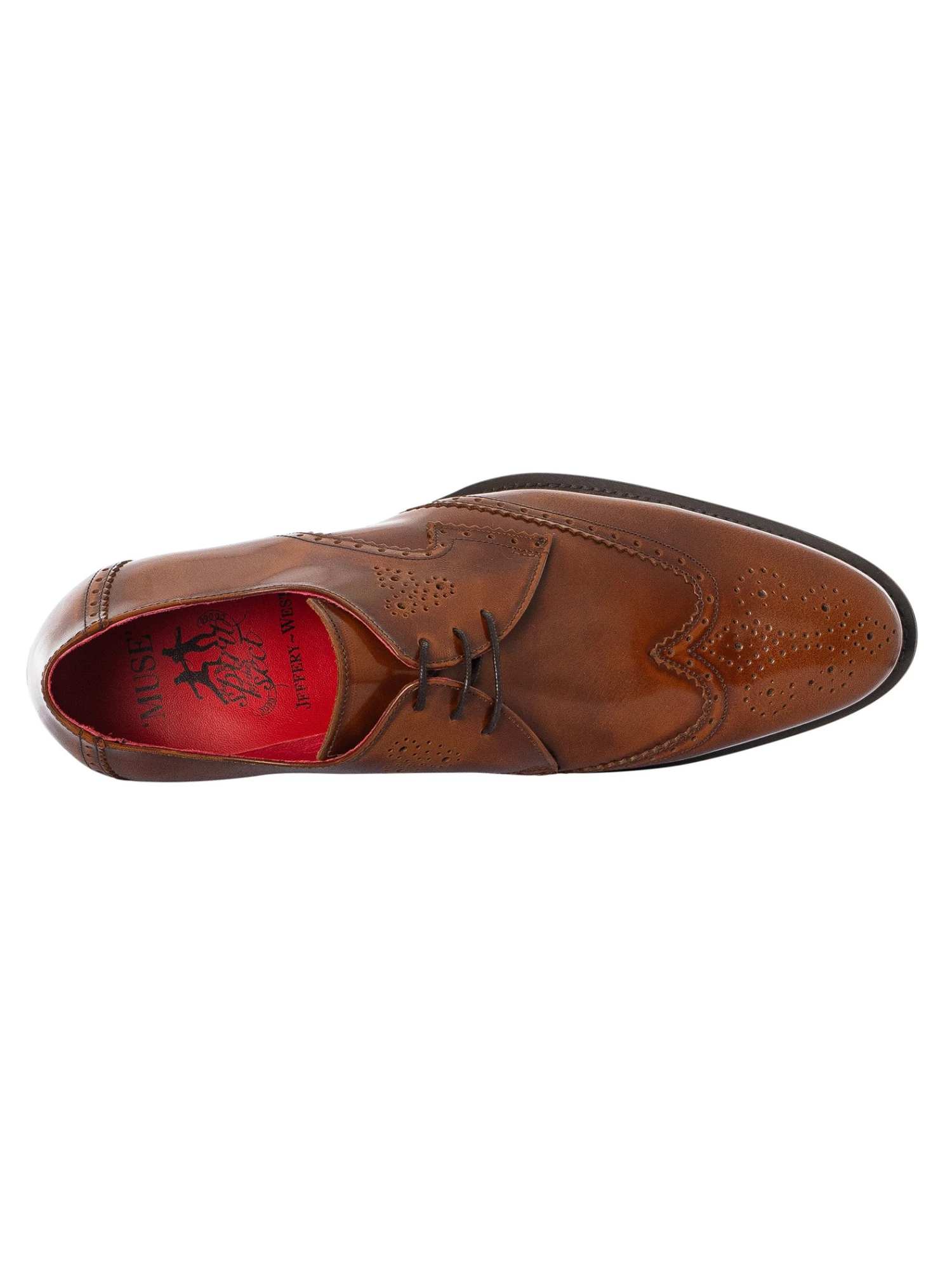 Jeffery West Derby Brogue Leather Shoes - Honey 6 Jeffery West Derby Brogue Leather Shoes - Honey - Image 6