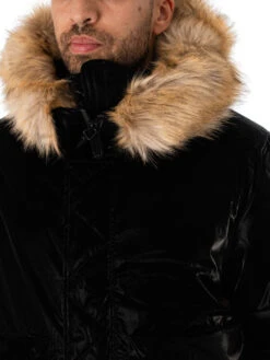 MA.STRUM Down Parka Jacket - Jet Black -Standout Fashion Shop 48580d