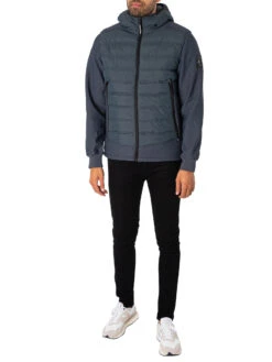 Marshall Artist Hybrid Softshell Jacket - Slate Blue -Standout Fashion Shop 48583f