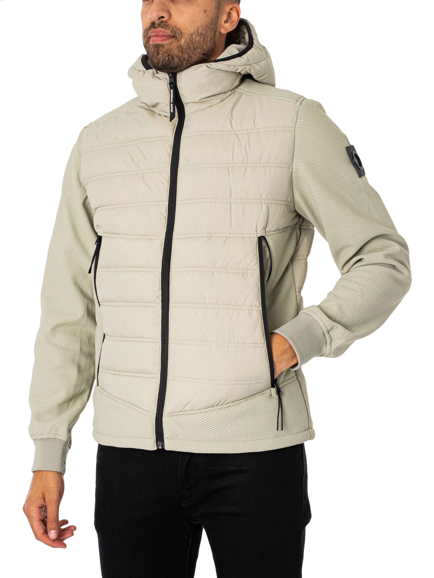 Marshall Artist Hybrid Softshell Jacket - Stone 2 Marshall Artist Hybrid Softshell Jacket - Stone - Image 2