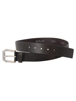 Replay Branded Leather Belt - Brown -Standout Fashion Shop 48593c