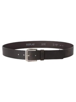 Replay Branded Leather Belt - Brown -Standout Fashion Shop 48593d