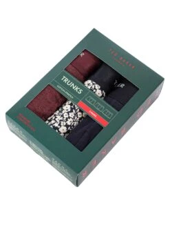 Ted Baker 3 Pack Trunks - Navy/Radicchio/Foral -Standout Fashion Shop 48621i
