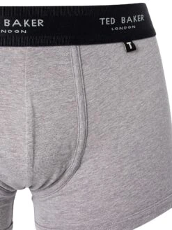 Ted Baker 3 Pack Trunks - Navy/Heather Grey/Faded Geo Navy -Standout Fashion Shop 48622c