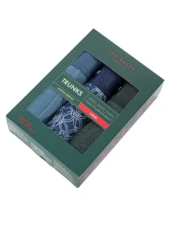 Ted Baker 3 Pack Trunks - Scarab/Real Teal/Rope Chain Navy -Standout Fashion Shop 48624i