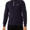 Trojan Houndstooth Trim Sweatshirt - Navy