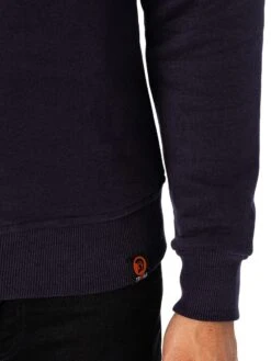 Trojan Houndstooth Trim Sweatshirt - Navy -Standout Fashion Shop 48682e