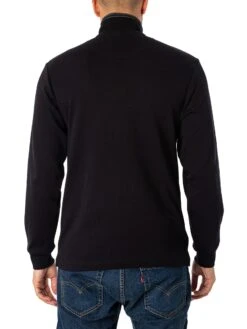 Trojan Longsleeved Houndstooth Panel Polo Shirt - Black 8 Trojan Longsleeved Houndstooth Panel Polo Shirt - Black -Standout Fashion Shop 48686c