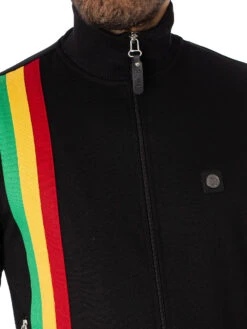 Trojan Racing Stripe Track Top Jacket - Black 8 Trojan Racing Stripe Track Top Jacket - Black -Standout Fashion Shop 48692d