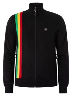 Trojan Racing Stripe Track Top Jacket - Black 9 Trojan Racing Stripe Track Top Jacket - Black -Standout Fashion Shop 48692e