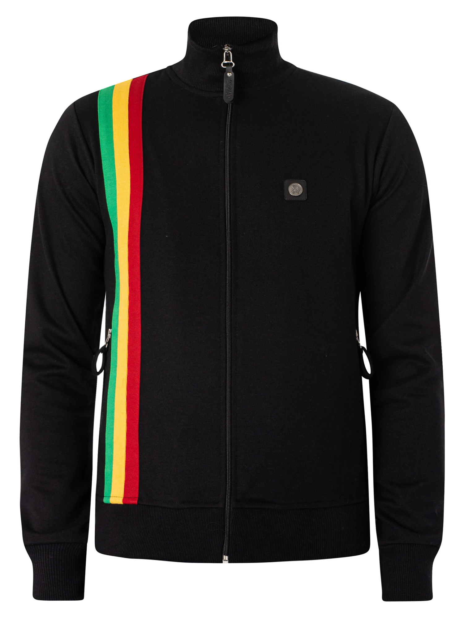 Trojan Racing Stripe Track Top Jacket - Black 5 Trojan Racing Stripe Track Top Jacket - Black - Image 5
