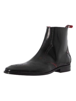 Jeffery West Scarface Leather Zip Chelsea Boots - Black