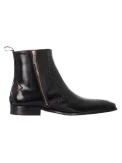 Jeffery West Scarface Leather Zip Chelsea Boots - Black -Standout Fashion Shop 48693c