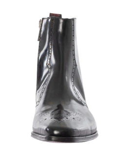 Jeffery West Scarface Leather Zip Chelsea Boots - Black -Standout Fashion Shop 48693d