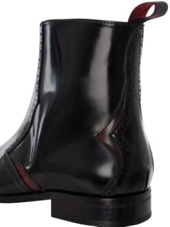 Jeffery West Scarface Leather Zip Chelsea Boots - Black -Standout Fashion Shop 48693i