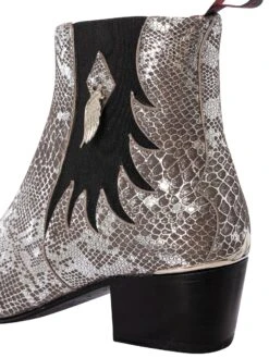 Jeffery West Sylvian Kala Snake Chelsea Boots - Asphalt Beetle -Standout Fashion Shop 48698i
