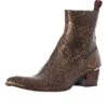 Jeffery West Sylvian Zip Chelsea Boots - Bronze Halley