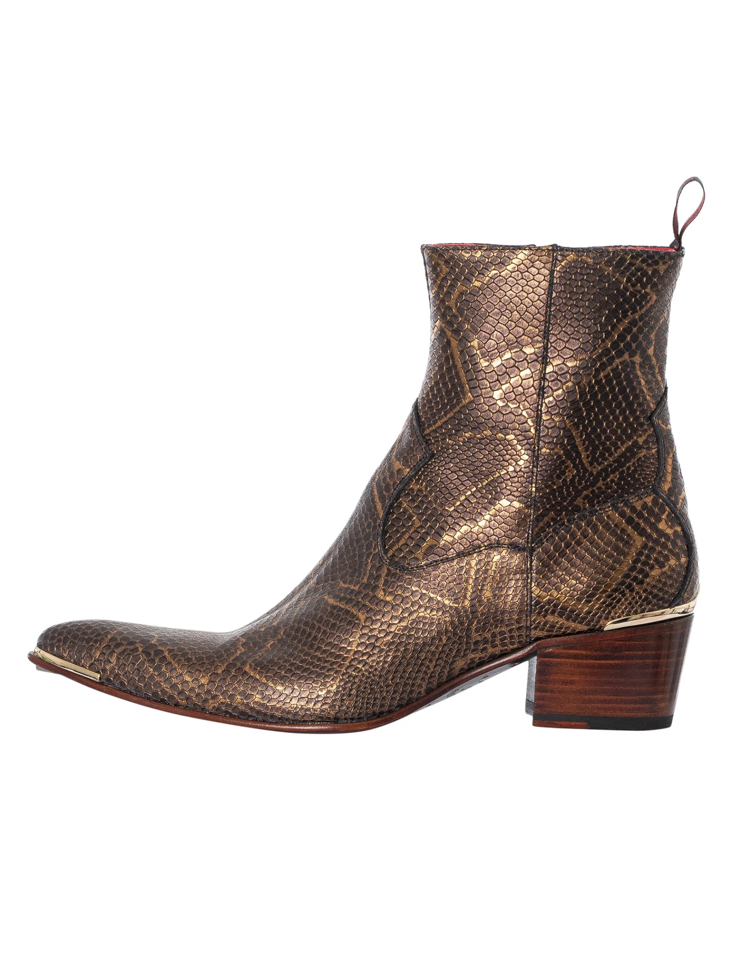 Jeffery West Sylvian Zip Chelsea Boots - Bronze Halley 2 Jeffery West Sylvian Zip Chelsea Boots - Bronze Halley - Image 2