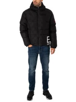 EA7 Side Logo Bomber Jacket - Black 16 EA7 Side Logo Bomber Jacket - Black -Standout Fashion Shop 48735h