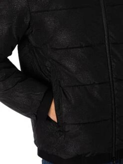 EA7 Sleeve Logo Bomber Jacket - Black -Standout Fashion Shop 48736e