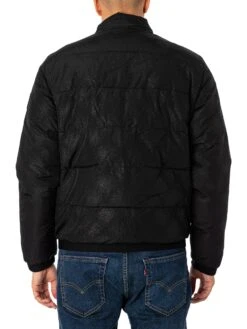 EA7 Sleeve Logo Bomber Jacket - Black -Standout Fashion Shop 48736g