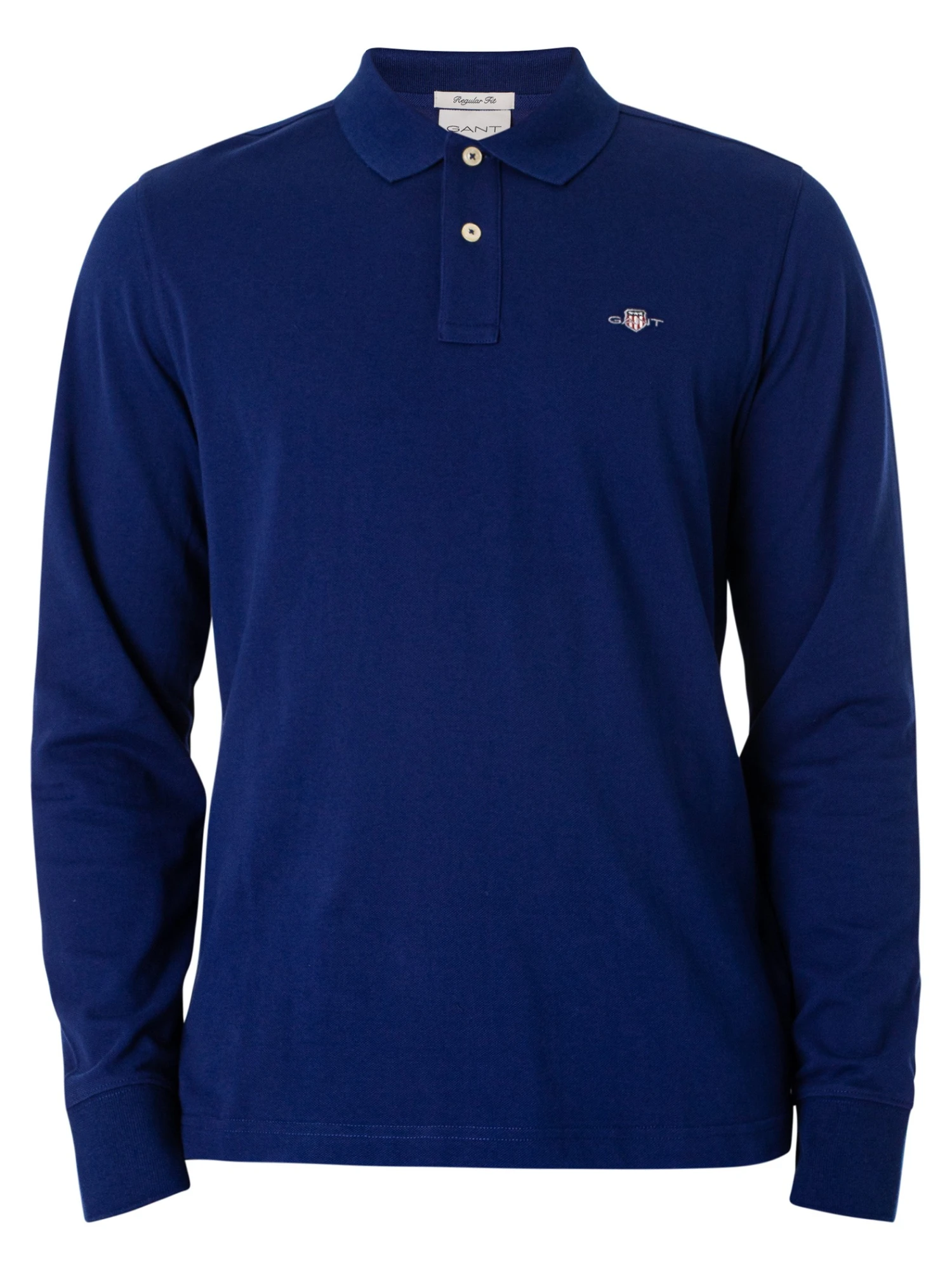 GANT Regular Shield Longsleeved Pique Polo Shirt - Rich Navy 5 GANT Regular Shield Longsleeved Pique Polo Shirt - Rich Navy - Image 5
