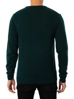 GANT Superfine Lambswool Sweatshirt - Tartan Green -Standout Fashion Shop 48774c