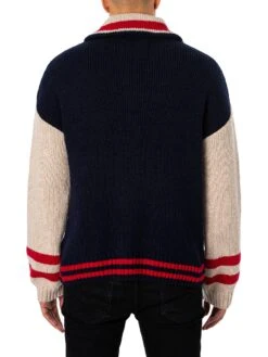 GANT Wool Neps Letterman Jacket - Evening Blue 8 GANT Wool Neps Letterman Jacket - Evening Blue -Standout Fashion Shop 48776c