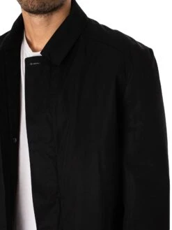 HUGO Marec2341 Trench Coat - Black -Standout Fashion Shop 48790d