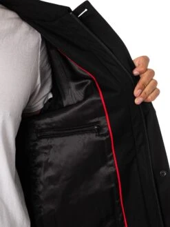 HUGO Marec2341 Trench Coat - Black -Standout Fashion Shop 48790g