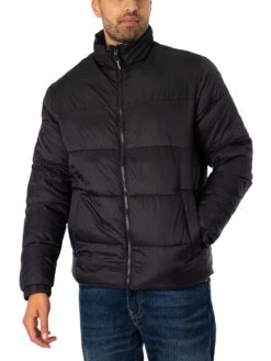 Jack & Jones Toby Puffer Collar Jacket - Black