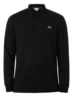 Lacoste Long Sleeve Polo Shirt - Black -Standout Fashion Shop 48794e