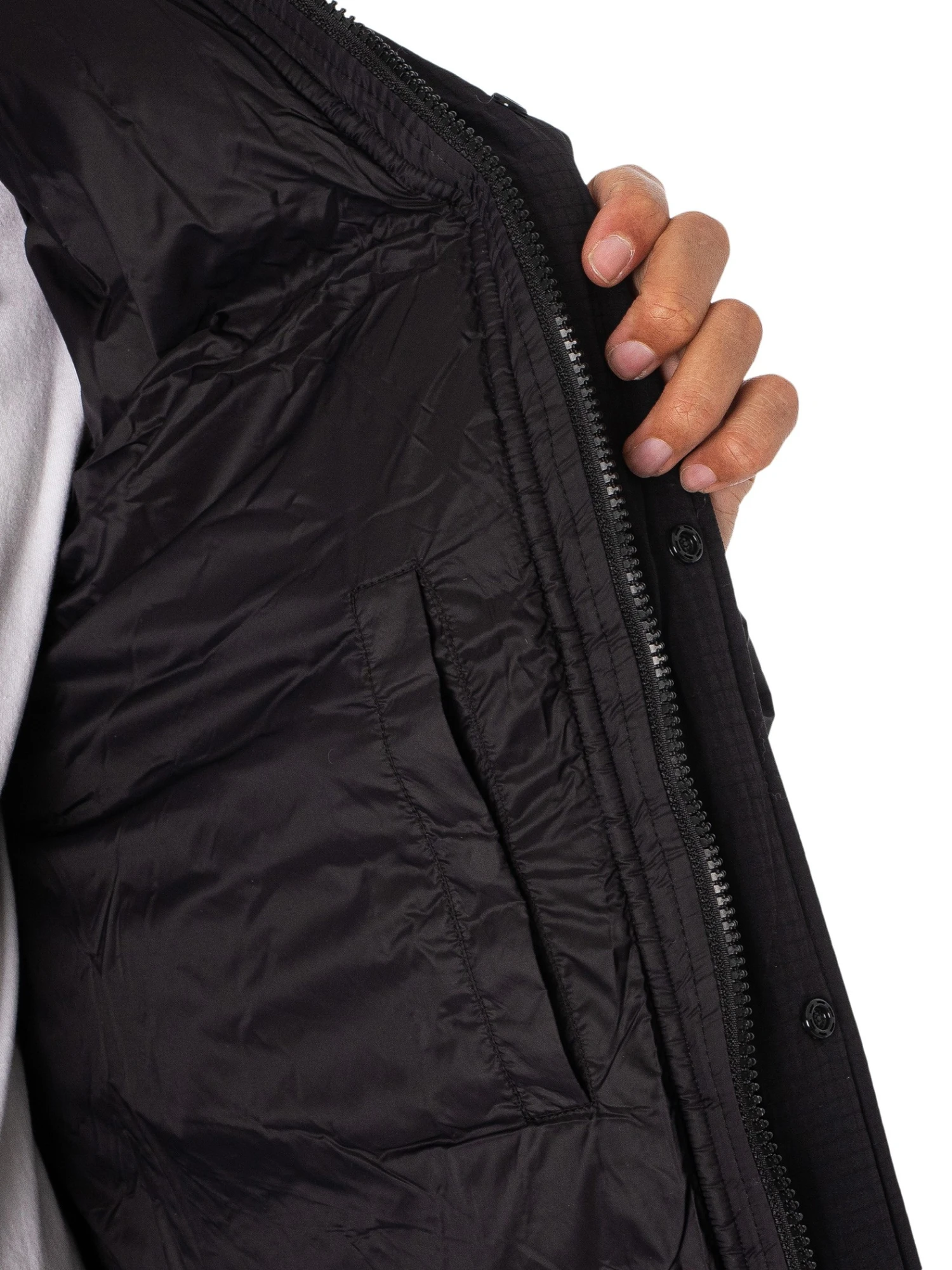 Lyle & Scott Longline Wadded Puffer Jacket - Jet Black 6 Lyle & Scott Longline Wadded Puffer Jacket - Jet Black - Image 6