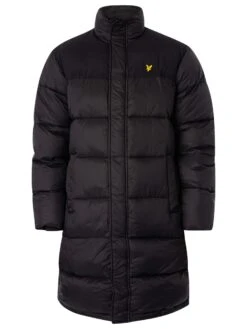 Lyle & Scott Longline Wadded Puffer Jacket - Jet Black 15 Lyle & Scott Longline Wadded Puffer Jacket - Jet Black -Standout Fashion Shop 48801h