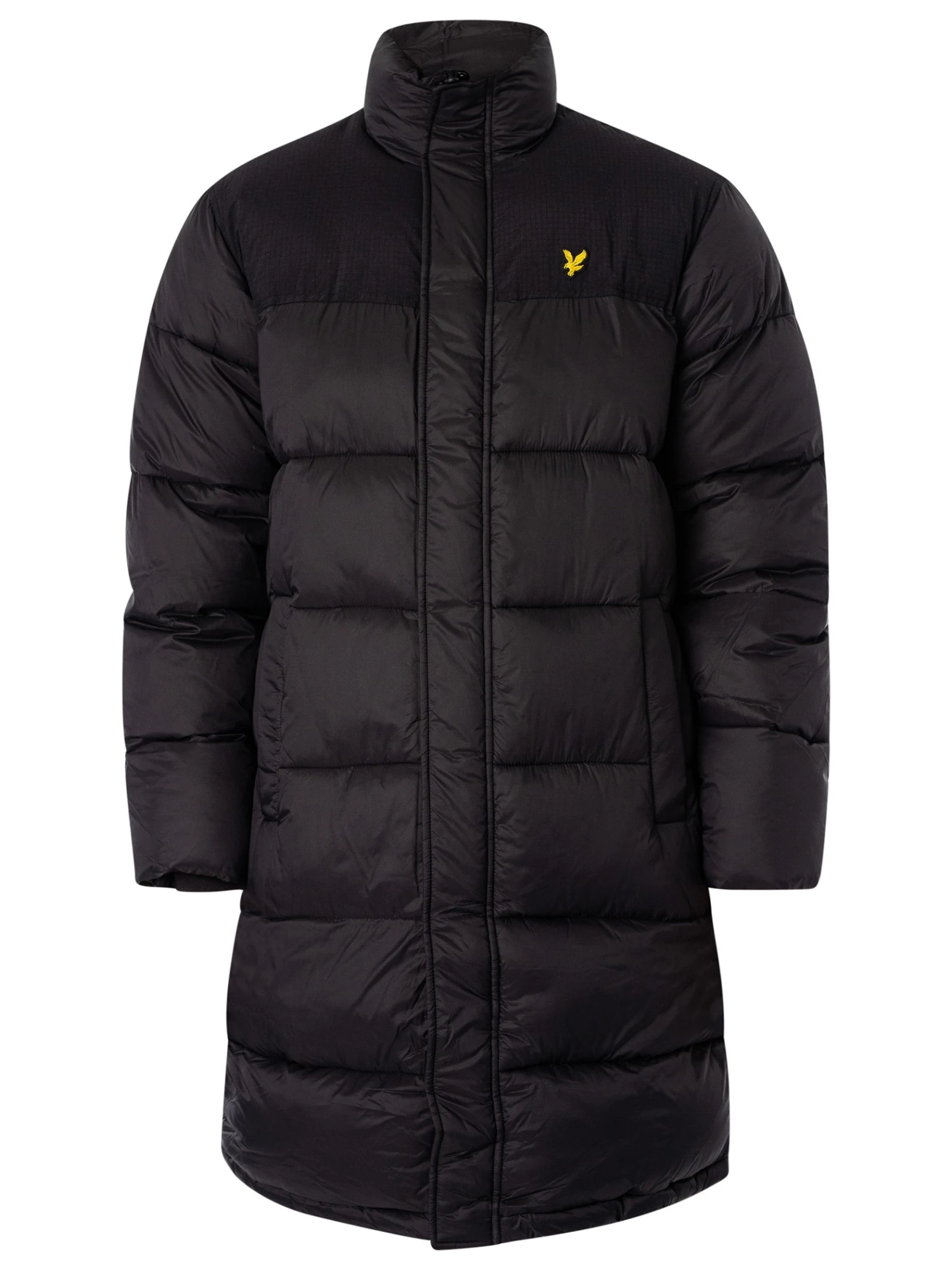 Lyle & Scott Longline Wadded Puffer Jacket - Jet Black 8 Lyle & Scott Longline Wadded Puffer Jacket - Jet Black - Image 8