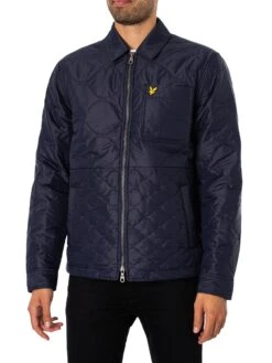 Lyle & Scott Quilted Overshirt - Dark Navy