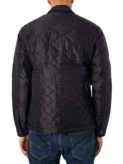 Lyle & Scott Quilted Overshirt - Black Ice -Standout Fashion Shop 48803c