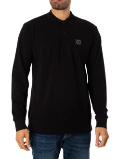 Marshall Artist Siren Longsleeved Polo Shirt - Black
