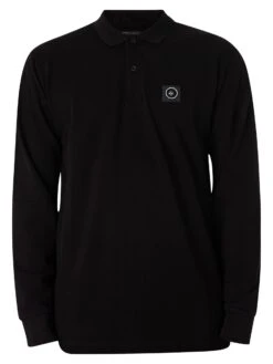 Marshall Artist Siren Longsleeved Polo Shirt - Black -Standout Fashion Shop 48808e