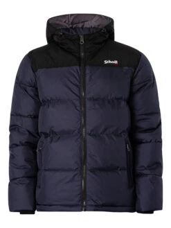 Schott Utah Puffer Jacket - Navy -Standout Fashion Shop 48824i