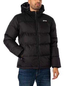 Schott Utah Puffer Jacket - Black