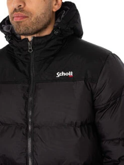 Schott Utah Puffer Jacket - Black -Standout Fashion Shop 48825d
