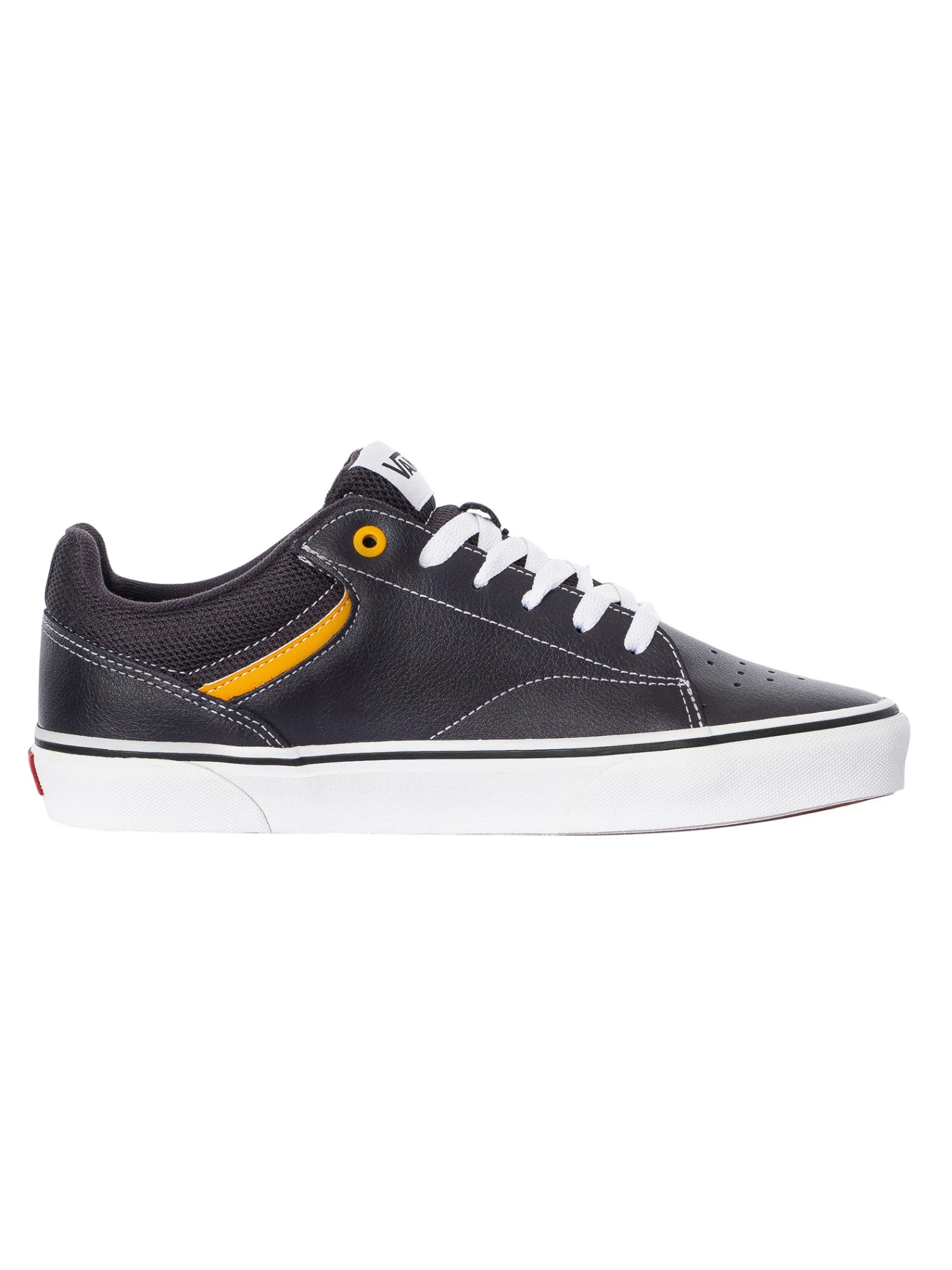 Vans Seldan Leather Trainers - Charcoal/Yellow 3 Vans Seldan Leather Trainers - Charcoal/Yellow - Image 3