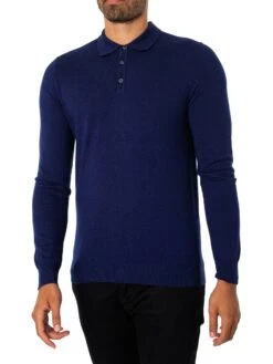 Antony Morato Cashmere Polo Shirt - Bluette