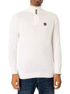 Weekend Offender Pierre Zip Knit - Winter White