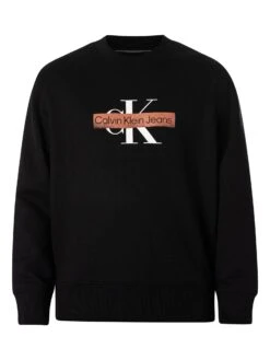 Calvin Klein Jeans Monologo Stencil Sweatshirt - Black -Standout Fashion Shop 48974e