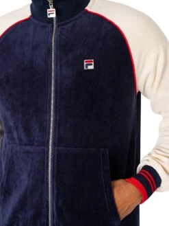 Fila Liston Colour Block Track Jacket - Navy/Gardenia/Red -Standout Fashion Shop 48998d